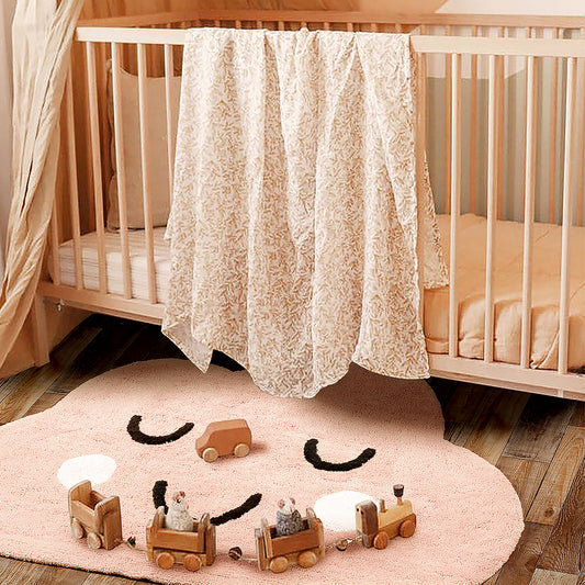 Washable Kids Rug, Happy Cloud