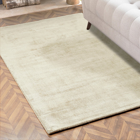 Luxury Tip-Sheared  Viscose Rug Beige, Sunshine