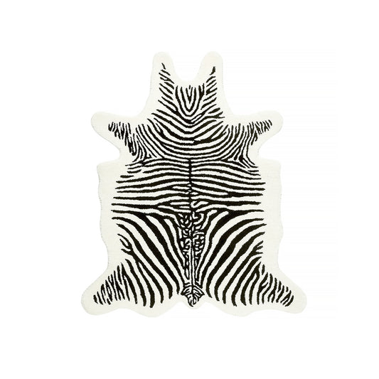 Responsible Wool Handtufted Shaped Rug, Zebra