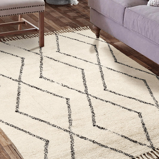 Diamond Cotton Tufted Area Rug, Sneffels