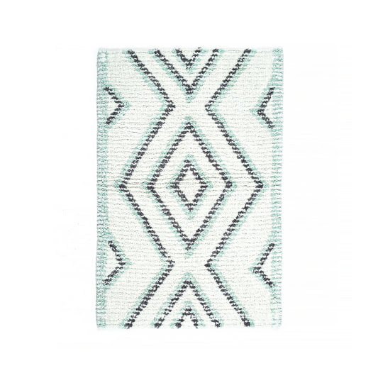 Textured Diamond Bath Rug Aqua, Colorado